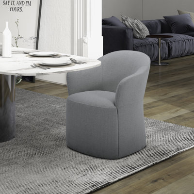 Chaise rembourrée Faouzi avec roulettes