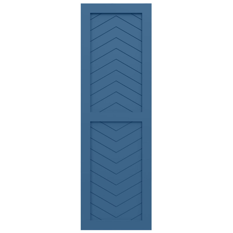 Volets de style moderne à deux panneaux EnduraCore, 12"W, H 33 po, Bleu séjour