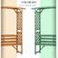 Patio Garden Bench Arbor Arch With Pergola And 2 Trellises