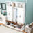 Entryway Hall Tree with Bench, 3 Top Cubbies, 6 Hooks, Side Cabinets and Shoe Storage-129699239