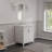 Elizabeth 30" Carrara White Marble Countertop Bath Vanity with Faucet and Mirror-666929534-666929530