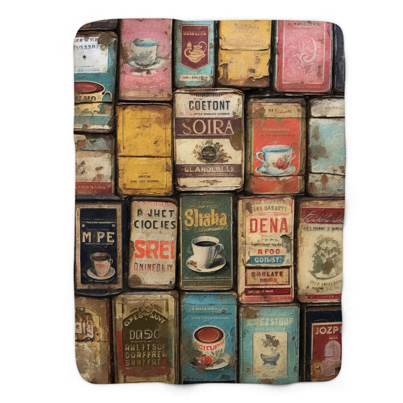 Contenant à café vieilli - couverture Sherpa de qualité supérieure 1 pièce, L 50 po x L 60 po