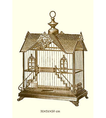 Ornate Brown Bird Cage H - Advertisements
