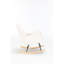 High Rocking Furniture - Capacité de charge du revêtement en velours crème rembourré de conception moderne