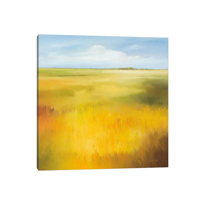 Yellow Field I by Hans Paus - Wrapped Canvas Painting, 66.04 cm H x 66.04 cm W x 1.91 cm D