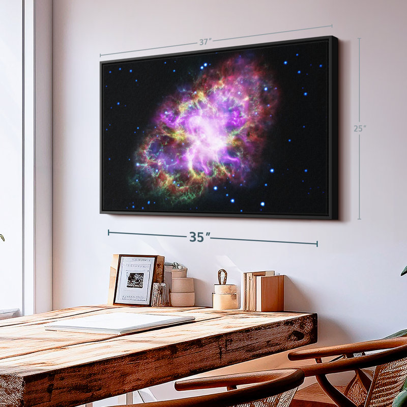 «Sparkling Crab Nebula», reproduction sur toile, H 9 po x l 13 po