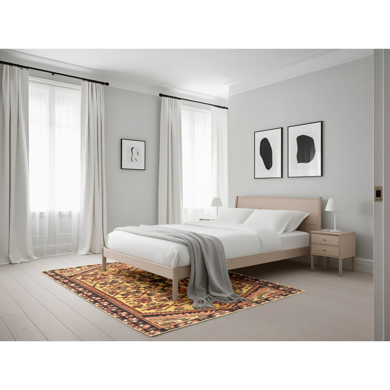 Tapis brun/noir traditionnel Gracela, Rectangle 5 pi x 7 pi
