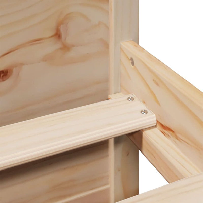 Bookcase Bed Without Mattress Solid Wood Pine, Super King (6')