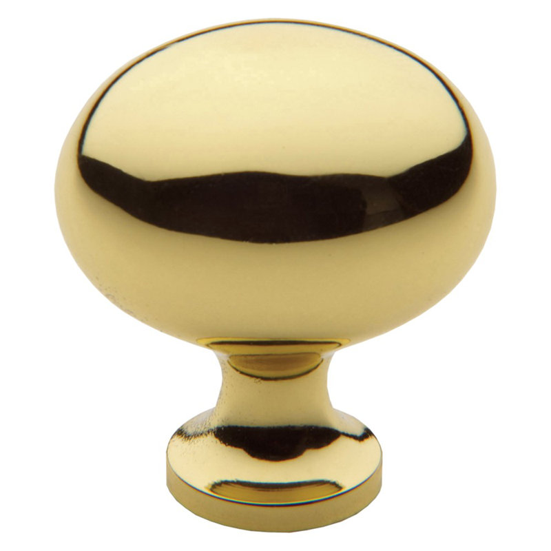 4913 Oval Knob, Non-Lacquered Brass