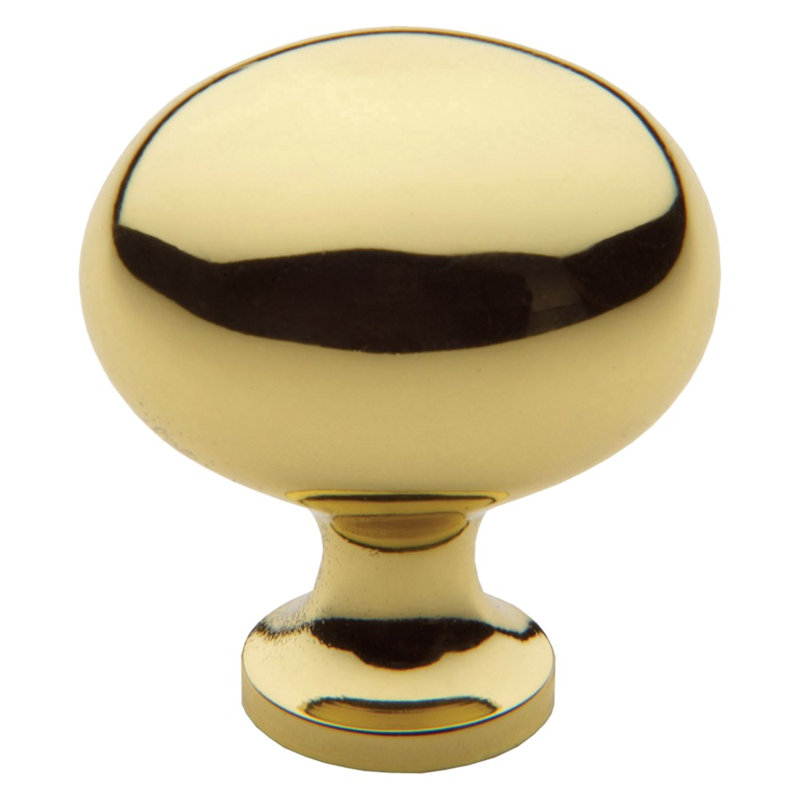 4913 Oval Knob, Non-Lacquered Brass