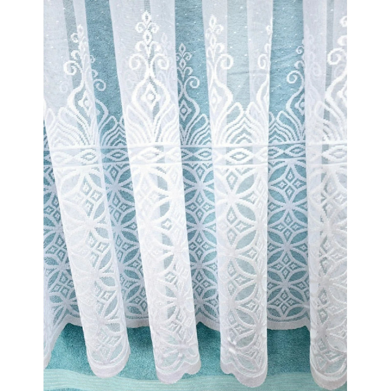 Floral Ruffled Cafe Curtain, 91cm W x 91cm L