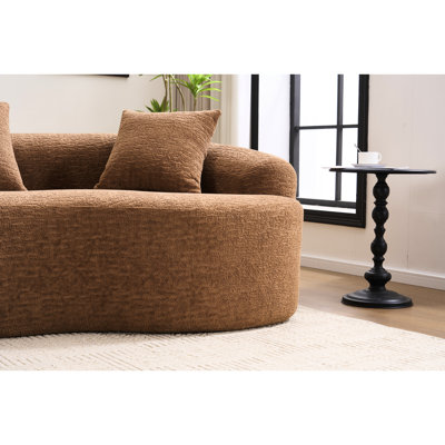 Canapé-lit en éponge haute densité 30 po, chenille 30d, l 110 po, 4 sièges, dossier moyen moelleux, dossier rembourré, accoudoirs évasés, décontracté pour un appartement, conception américaine, sans assemblage