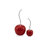 Ashtynn Red and Silver Aluminum Tabletop Sculpture-190469771