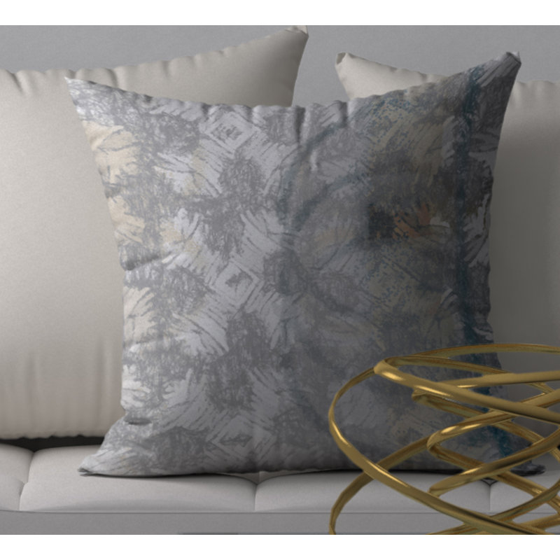Abstract Reversible Throw Pillow, 18" x 18"