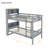 Twin Over Twin Bunk Bed with Shelves-1312131719