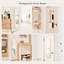Miroir pleine grandeur 47 x 14 sur la porte, fixation murale / corde suspendue or-1796924653