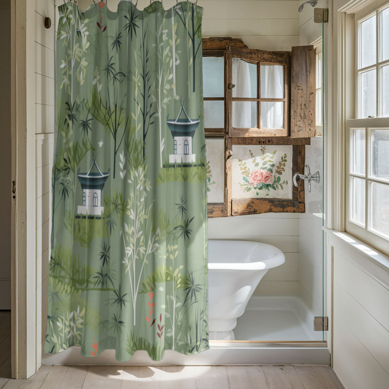 Rideaux de douche Bamboo Shades - Premium, H 74 po x l 71 po