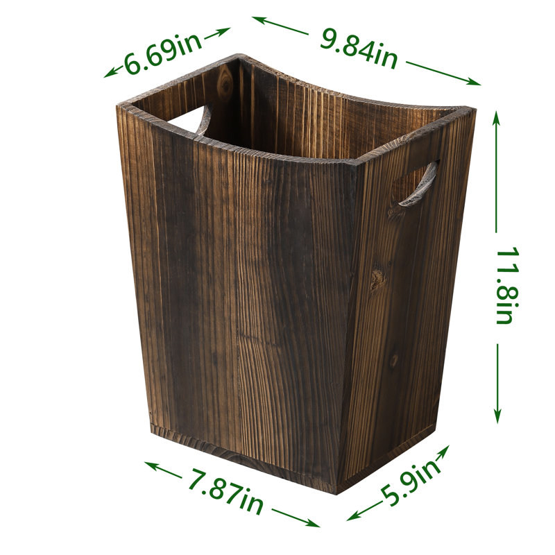 Poubelle en bois massif 6 gallons