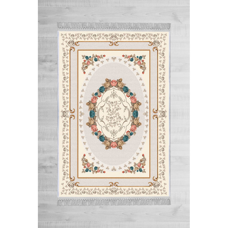 Luxueux tapis en velours de 5,2 x 7,5 pi | Tissu 100% velours, semelle 100% coton, hauteur des poils de 0,4 po | Antibactérien, antidérapant, lavable à la machine | Impression numérique 3D élégante, parfaite pour le décor du salon et de la chambre à coucher