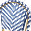 De 2 29,5 po d'extérieur français - bleu marine / blanc, cadre en aluminium avec finition, pe, rouille, bleu jardin et blanc, comme la rouille,