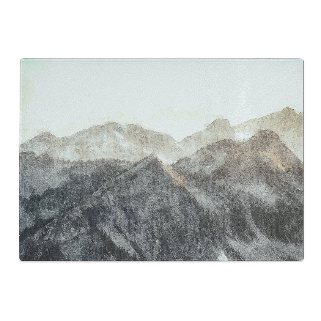 Tempered Glass Mountain Range Chopping Board