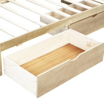 Wood Color Twin Daybed With Storage Drawers, Chargers And Cabinetry In Size Ports Versatile Choices