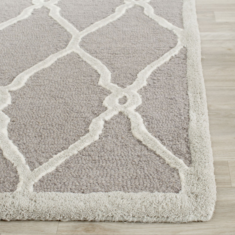 Albatross Geometric Wool Hand Woven Area Rug, Rectangle 152 x 244 cm