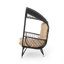 Chaise coquille de patio autoportante pour l'extérieur avec coussins-1383996637