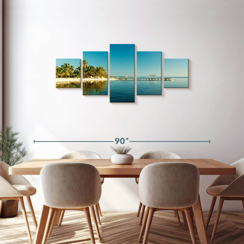 Belize's Ambergris Caye, 30" H x 68" W