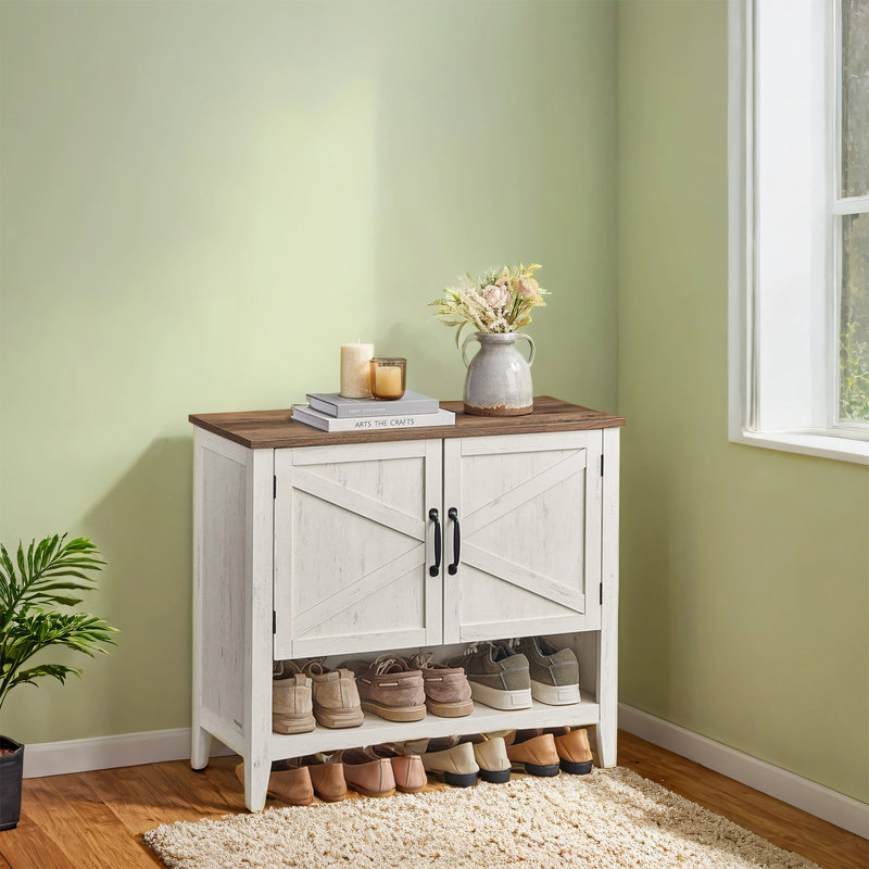 12 Pair Stackable Shoe Storage Cabinet