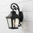 Matte Black Outdoor Wall Lantern Sconce with Clear Glass
