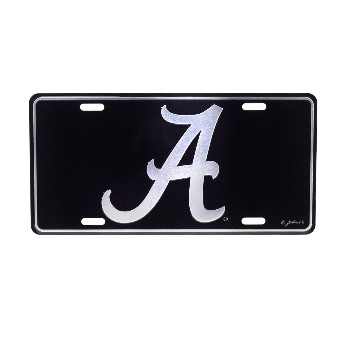 Trinx UNIVERSITY OF ALABAMA Crimson Tide Black Mirrored License Plate