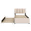 Upholstered Platform Bed With Trundle-1800928857