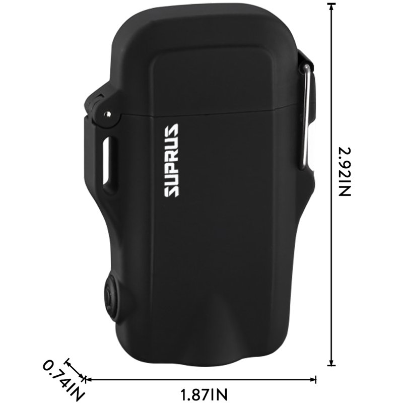 Stainless Steel Lighter, Black