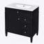 Meuble-lavabo moderne de 30 po avec lavabo supérieur, 2 tiroirs, tiroir basculant et tablette réglable pour un rangement efficace-247275801