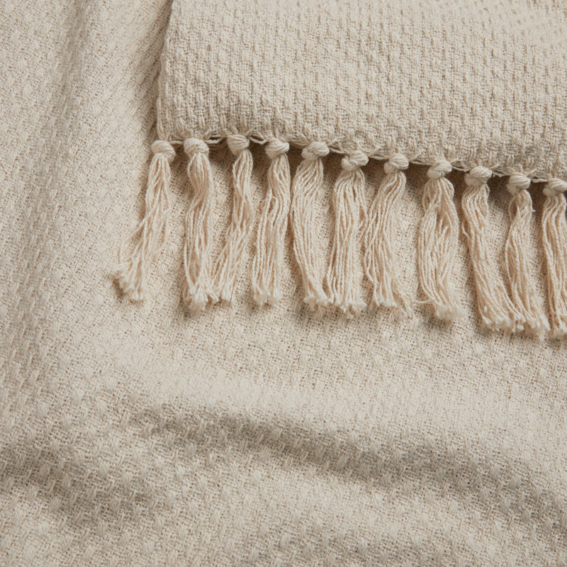 Hermbusche Throw Blanket, W130 x L180cm, Cream