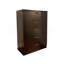 Five Drawer Chest Metal Handles Locking Top Drawer Metal Glide Rails Red Cocoa Espresso Melamine Laminate-662949708