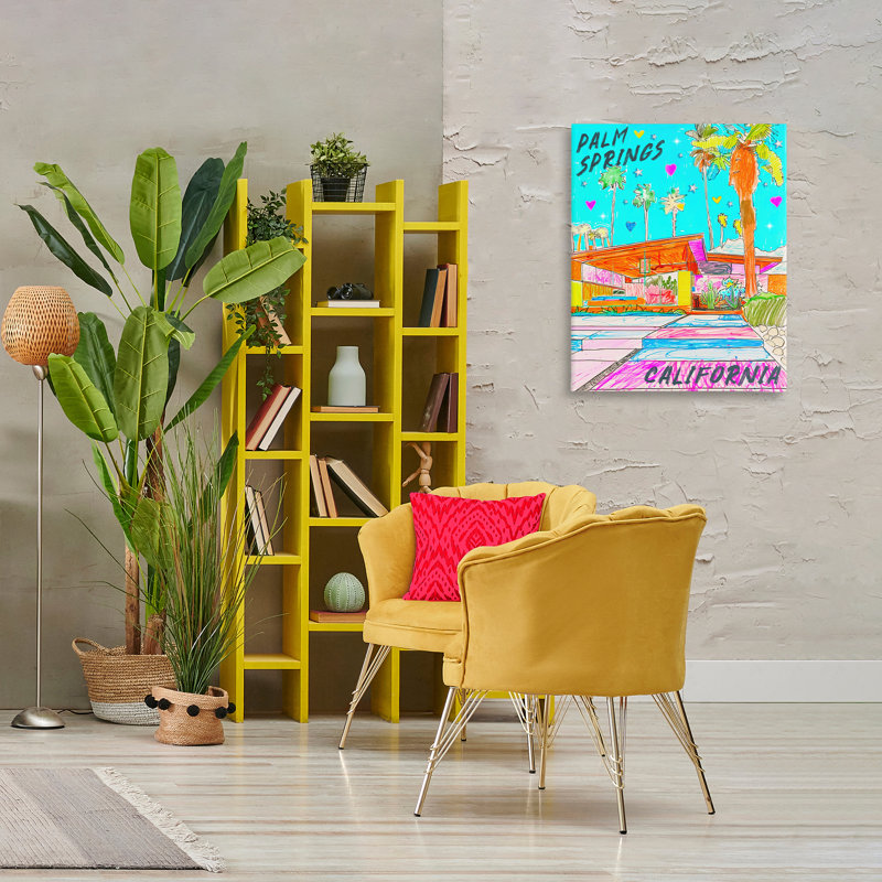 «Palm Springs Villa Doodle» par Jess Stempel, H 30 po x l 24 po