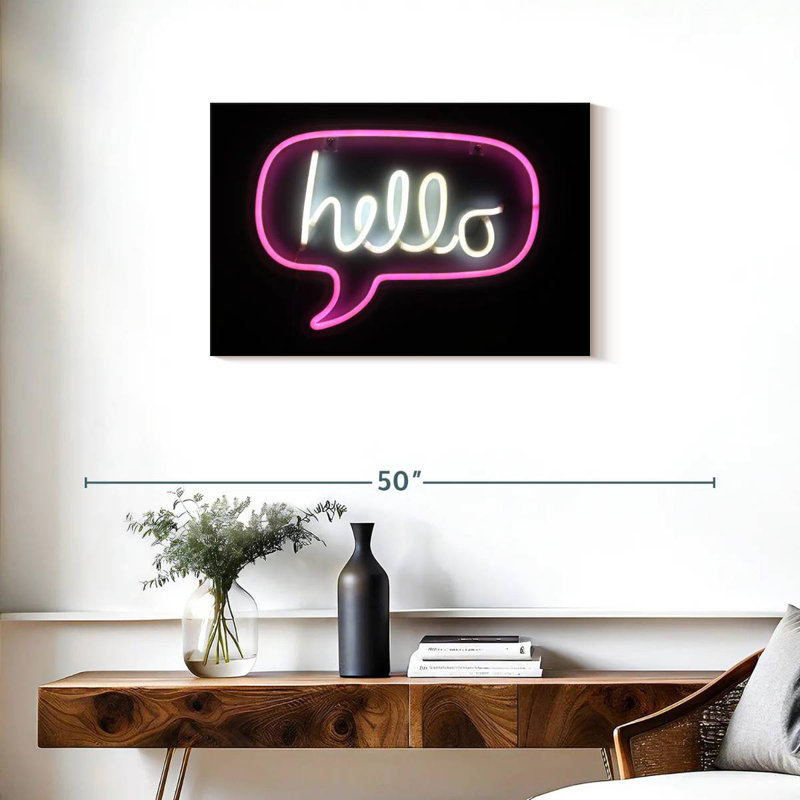 Tergel Neon Hello Sign, 20" H x 30" W