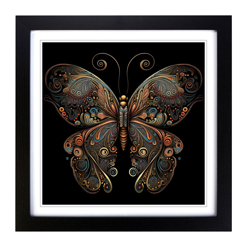 Single Picture Frame Print on Wood, Black