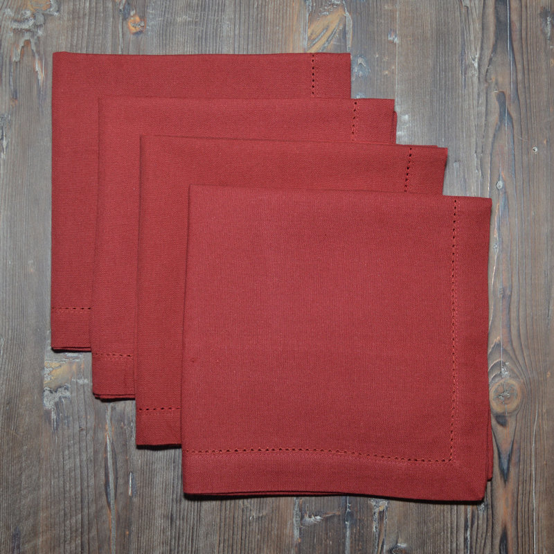 Adersen Cotton Square Napkin, Red
