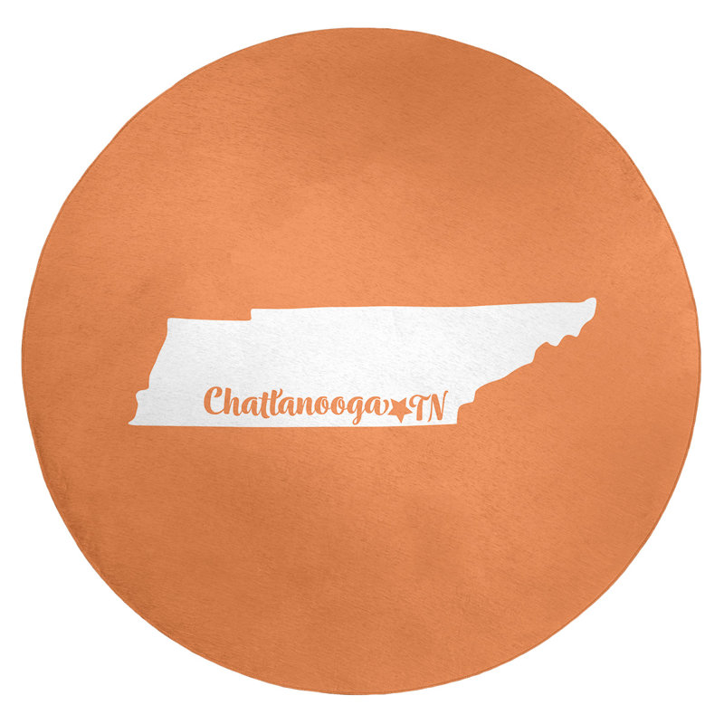 Tapis en poly-chenille chattanooga tennessee, Rond 5 pi