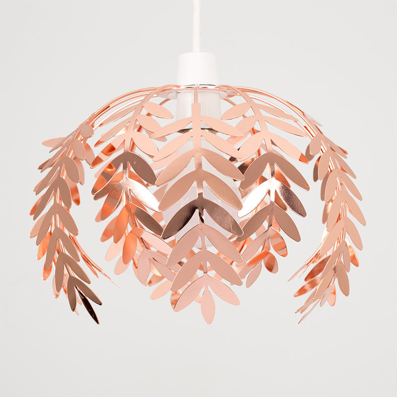 Pinnate 17cm H Metal Novelty Pendant Shade, Copper, Yes
