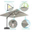 Parasol en porte-à-faux carré avec base lestée 120 po Rilie-160113215