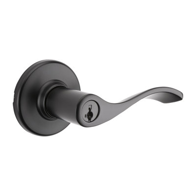 Weiser Belmont Keyed Entry Levers - Matte Black