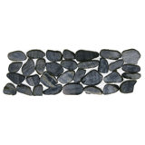 Tigris Natural Stone Listello Tile Multi-Colour Pebble Rock Design for Floors Walls - 4" x 12"