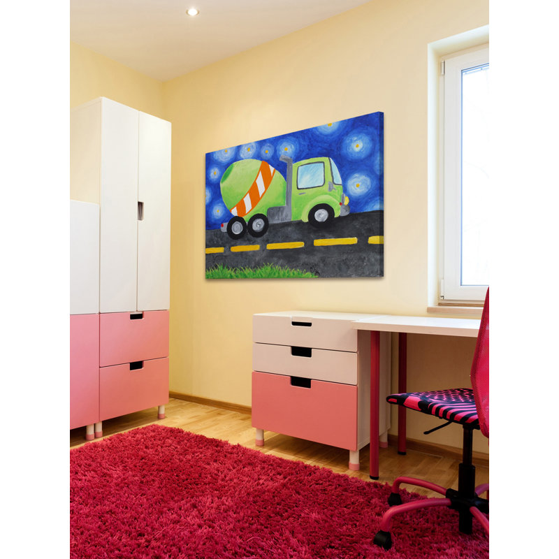 « ciment mixer » par nicola joyner, reproduction d’art sur toile, H 24 po x l 36 po x P 1,5 po