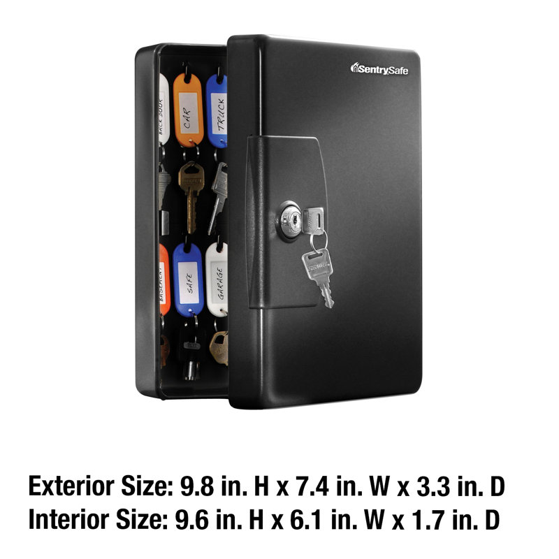 Armoire à clés avec serrure SentrySafe, H 9,8 po x l 7,4 po x P 3,4 po