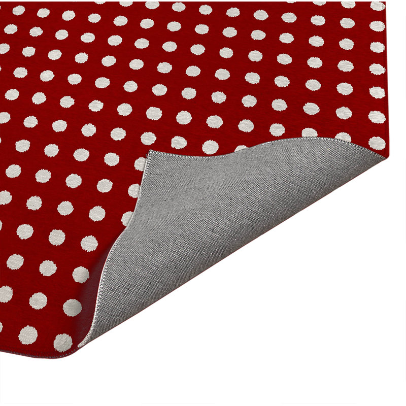 Tapis de cuisine Dot, Rectangulaire 2 pi x 3 pi, Rouge canneberge