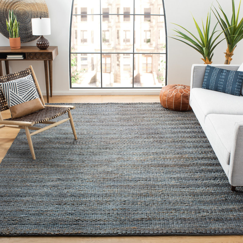 Tapis en jute / coton tissé à la main Tekla, Rectangle 9 pi x 12 pi